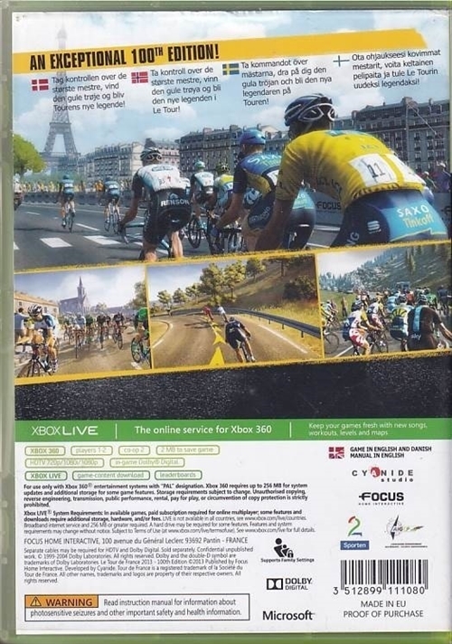 le Tour de France 2013- XBOX 360 (B Grade) (Genbrug)